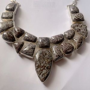 beautiful gray Algodonite necklace